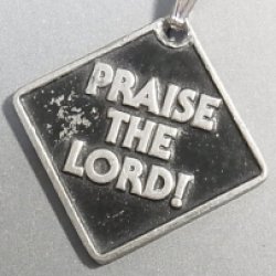 画像1: ヴィンテージ PRAISE THE LORD “神をたたえよ！”“主を賛美しよう”メッセージペンダント