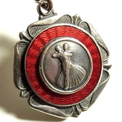 画像1: イギリス ヴィンテージ 演舞会ダンス エナメルメダル　１９４０年代