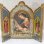 画像1: 【小型サイズ】イタリア ヴィンテージ『観想の聖母マリア』カルロ・ドルチの工房作 ３枚続きの祭壇画（高さ１５５ミリ） 【バーゲン】 (1)