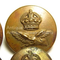 画像1: 【バーゲン】第二次世界大戦当時もの カナダ空軍（Royal Canadian Air Force） ヴィンテージ ユニフォーム ボタン 《イギリス ロンドン フィルマン（FIRMIN）ハウス製》大２個、小２個セット