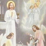 【ポルトガル】【１９３７年】“First Communion「初聖体拝領」記念”アンティーク ホーリーカード《レギュラーサイズ》（グループ９３）