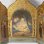 画像1: 【中型サイズ】イタリア ヴィンテージ 【カーロ・マラッタ　Carlo Maratta】作 『The Holy Night (The Nativity)』３枚続きの祭壇画（高さ１９０ミリ） (1)