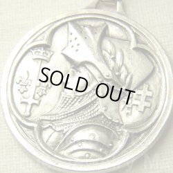 画像1: 【バーゲン】【参考動画有り】【極美形】フランス ヴィンテージ ジャンヌ・ダルク SILVER PLATED メダイ ２２．５×２２．５ミリ