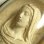 画像1: 【難有り】【１８８０年頃】《セピオライト「海泡石」彫刻》フランス アンティーク 聖母マリア ドーム型ガラスフレーム 46×57mm  (1)