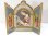 画像2: 【小型サイズ】イタリア ヴィンテージ『観想の聖母マリア』カルロ・ドルチの工房作 ３枚続きの祭壇画（高さ１５５ミリ） 【バーゲン】 (2)