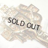 アメリカ ヴィンテージ ＩＨＳ《「人類の救い主イエス」》 装飾が豊かな 壁掛け用 クロス 24cm【バーゲン】【大型】