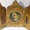 画像1: 【大型サイズ】イタリア アンティーク「聖母子の画家」ラファエロ・サンティ作『小椅子の聖母』３枚続きの祭壇画（高さ296ミリ）【バーゲン】 (1)