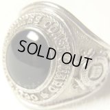 【希少品】アメリカ沿岸警備隊　UNITED STATES COAST GUARD 1790 ヴィンテージ ブラックストーン STERLING925(銀９２５) リング リングサイズ：２０号【バーゲン】