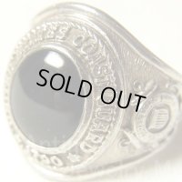 【希少品】アメリカ沿岸警備隊　UNITED STATES COAST GUARD 1790 ヴィンテージ ブラックストーン STERLING925(銀９２５) リング リングサイズ：２０号【バーゲン】