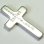 画像1: アルミ製クロス「JESUS CHRIST IS LORD」刻印入り／ポケットサイズ十字架（祈り・お守り・携帯用） (1)