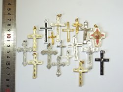 画像5: 【アルミ製クロス18本セット】欧米製ヴィンテージ・アンティーク十字架／ペンダントトップ・素材・宗教モチーフまとめ売り