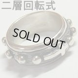 ヴィンテージ ロザリオリング【２層回転式】 STERLING(銀９２５) リングサイズ：１４号【バーゲン】