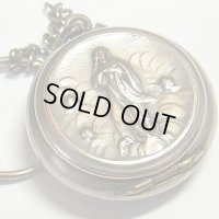 「無原罪の御宿りの聖母」 レリーフ アンティーク ミニロザリオケース ロケット