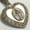 画像1: 不思議のメダイ ハート形 ヴィンテージ 真珠貝とマーカサイト STERLING（銀925製）19×22mm O Mary, conceived without sin, pray for us who have recourse to thee. “ああ、けがれなくお宿りになられた聖マリア、我等の為にお祈りください。”【バーゲン】 (1)