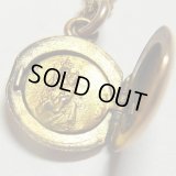 【訳あり】アンティーク ミニ ロケット メダイ  「聖心のイエス（Sacred Heart of Jesus）」「聖母子像（Madonna and Child）」13mm