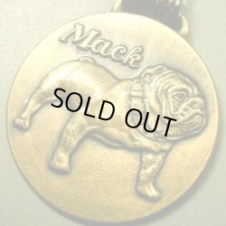 画像1: アメリカ ヴィンテージ ブルドックのメダル 36×36mm(チェーン有。無し-300円引き）