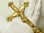 画像11: “アール・ヌーヴォー装飾が美しい”アメリカ アンティーク 自立クロス ゴールドカラー 16.5cm【バーゲン】