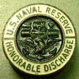 第二次世界大戦 当時もの USN（United States Navy：米国海軍）HONORABLE DISCHARGE （名誉となる発射）バッチ 15mm【バーゲン】