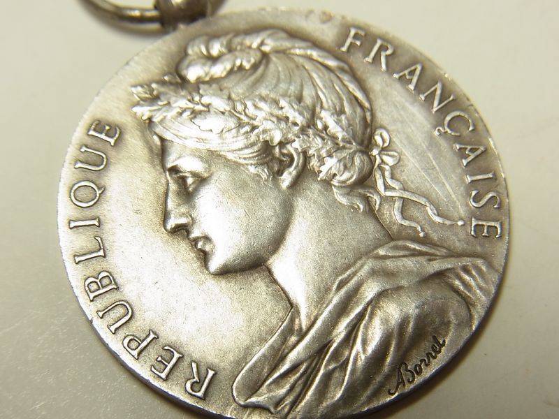 超レア】1896 フランス マリアンヌ シューティング 受賞 銀メダル+