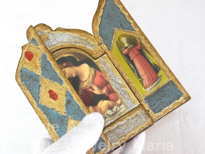 小型サイズイタリア ヴィンテージ観想の聖母マリアカルロ