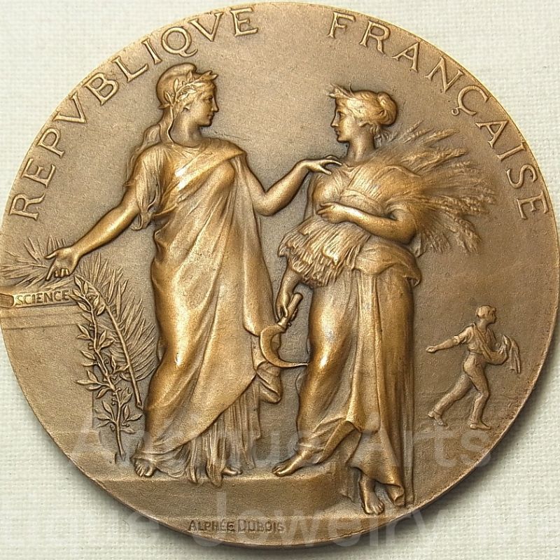 1904年 フランス マリアンヌ アンティーク シルバー メダル - 旧貨幣 
