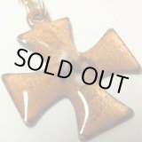 画像: ベルギー アンティーク 1900年代初頭 エナメル クロス 21×25mm【希少】【バーゲン】