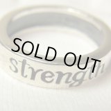 画像: メッセージ リング“STRENGTH”“強さ”“知力”“精神力”“体力”シルバー(銀製)　サイズ １６