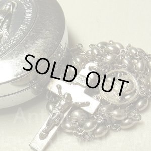 画像: 【バーゲン】【首掛けサイズ】【美品】《不思議のメダイケース入り》イタリア ヴィンテージ STERLING SILVER（銀９２５）ロザリオ 47cm