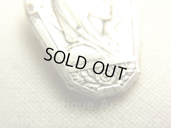 画像3: 【極美形】フランス アンティーク 聖母マリア SILVER PLATED　メダイ 著名彫刻家Georges Contaux（コントー）作14×20mm