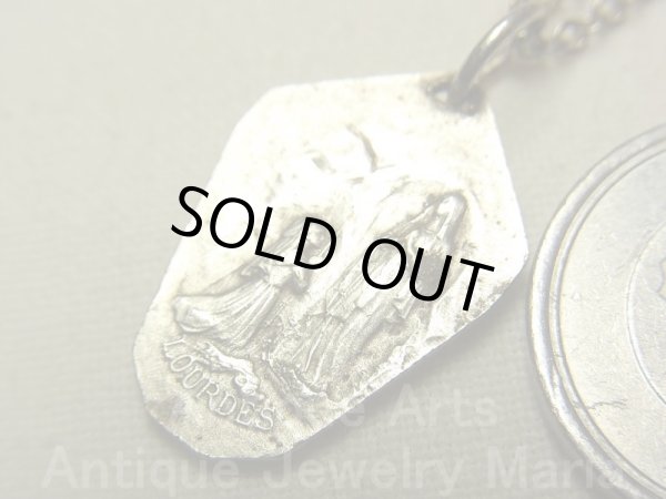 画像4: 【極美形】フランス アンティーク 聖母マリア SILVER PLATED　メダイ 著名彫刻家Georges Contaux（コントー）作14×20mm