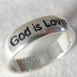画像2: “GOD IS LOVE(神は愛である。)”アメリカ ヴィンテージ SILVER （銀）リング サイズ：１６号