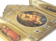 画像3: 【中型サイズ】イタリア アンティーク「聖母子の画家」ラファエロ・サンティ作『小椅子の聖母』３枚続きの祭壇画（高さ１８０ミリ）