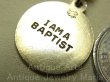 画像8: 【美形】ヴィンテージ 聖イエス STERLING(銀９２５)メダイ /I AM A BAPTIST（私は、バプテストです。）18mm