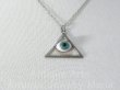 画像13: 【バーゲン】メキシコ ヴィンテージ SILVER（銀925製） 青い瞳 プロビンスの目（all-seeing eye of God）ペンダント 22×33mm (チェーン有。無し-300円引き）