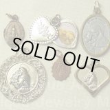 画像: 【バーゲン】【重い材質】アンティーク・ヴィンテージ・新品（未使用）聖マリア 不思議のメダイ・聖パドヴァのアントニオetc,メダイ ６個セット
