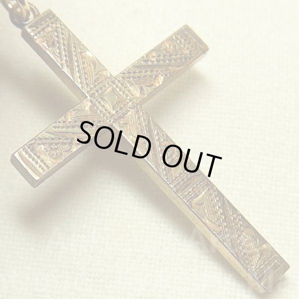 画像1: 【バーゲン】【ミニサイズ】1/20-12K【GOLD FILLED（金張り）】ヴィンテージ USED クロス 20×33mm