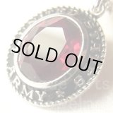 画像: CREST CRAFT社 UNITED STATES ARMY アメリカ陸軍 ヴィンテージ STERLING（銀９２５）Garnet ガーネット ペンダント 16×21mm