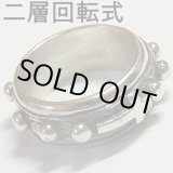 画像: ヴィンテージ ロザリオリング【２層回転式】 STERLING(銀９２５) リングサイズ：１４号【バーゲン】