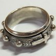 画像2: ヴィンテージ ロザリオリング【２層回転式】 STERLING(銀９２５) リングサイズ：１６号【バーゲン】