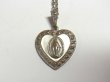 画像5: 不思議のメダイ ハート形 ヴィンテージ 真珠貝とマーカサイト STERLING（銀925製）19×22mm O Mary, conceived without sin, pray for us who have recourse to thee. “ああ、けがれなくお宿りになられた聖マリア、我等の為にお祈りください。”【バーゲン】