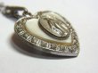 画像4: 不思議のメダイ ハート形 ヴィンテージ 真珠貝とマーカサイト STERLING（銀925製）19×22mm O Mary, conceived without sin, pray for us who have recourse to thee. “ああ、けがれなくお宿りになられた聖マリア、我等の為にお祈りください。”【バーゲン】