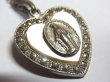 画像3: 不思議のメダイ ハート形 ヴィンテージ 真珠貝とマーカサイト STERLING（銀925製）19×22mm O Mary, conceived without sin, pray for us who have recourse to thee. “ああ、けがれなくお宿りになられた聖マリア、我等の為にお祈りください。”【バーゲン】