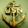 画像1: 第二次世界大戦 当時もの USN（United States Navy：米国海軍）バッチ【バーゲン】