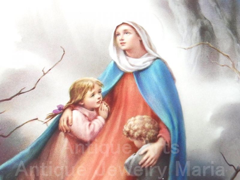 可愛いイラストが魅力です 特大 約b５サイズ イタリア製 聖母マリア 聖イエス 聖画リトグラフ グループ２８７ を掲載