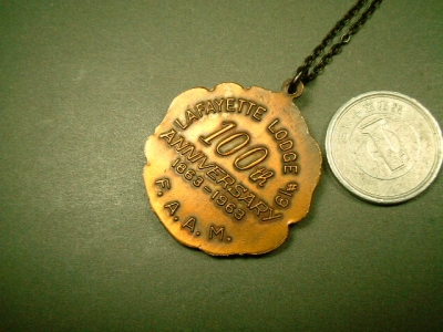画像: アメリカ  ヴィンテージ フリーメイソン メダル １９６３年(チェーン有。無し-300円引き）