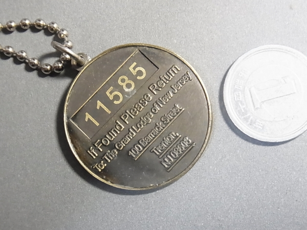 画像: アメリカ ヴィンテージ フリーメイソン メダル 30mm (チェーン有。無し-300円引き）