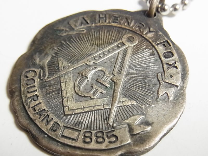 画像: アメリカ アンティーク フリーメイソン メダル 1923年 32mm(チェーン有。無し-300円引き）