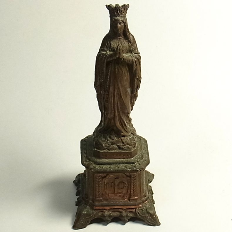 画像: 【バーゲン】フランス アンティーク ルルドの聖母マリア(Notre Dame de Lourdes)像 1900年頃製 15cm