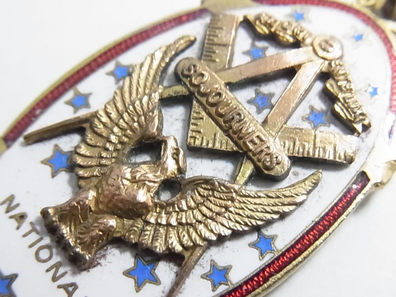画像: アメリカ ヴィンテージ フリーメイソン“PAST PRESIDENT” イーグル　リボンメダル