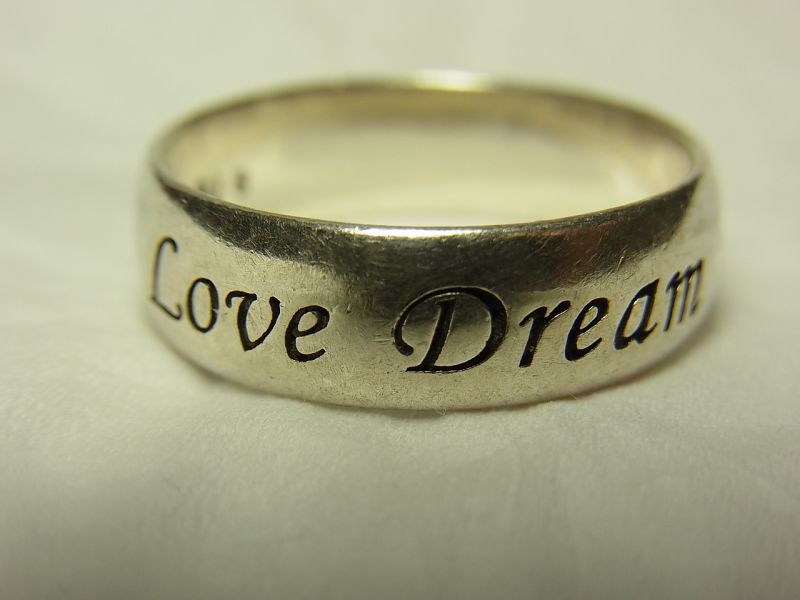 画像: “愛と夢を信じる！ Love Dream Believe”ヴィンテージ シルバー（銀製）サイズ：１６号